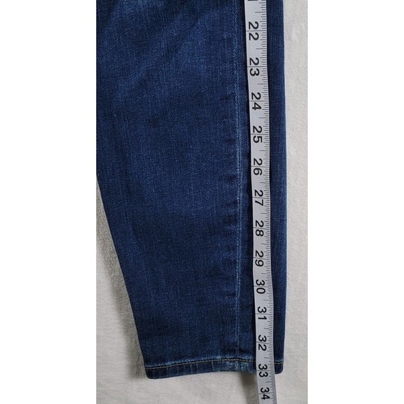 7 For All Mankind Cropped Gwenevere Size 27 Ankle Low Rise Straight Womens Jeans - Picture 14 of 16
